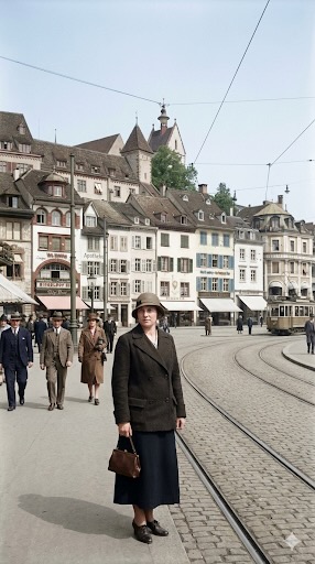 Basel um 1930 – Eine visuelle Zeitreise in die Altstadt 10 Basel Barfuesserplatz 1930